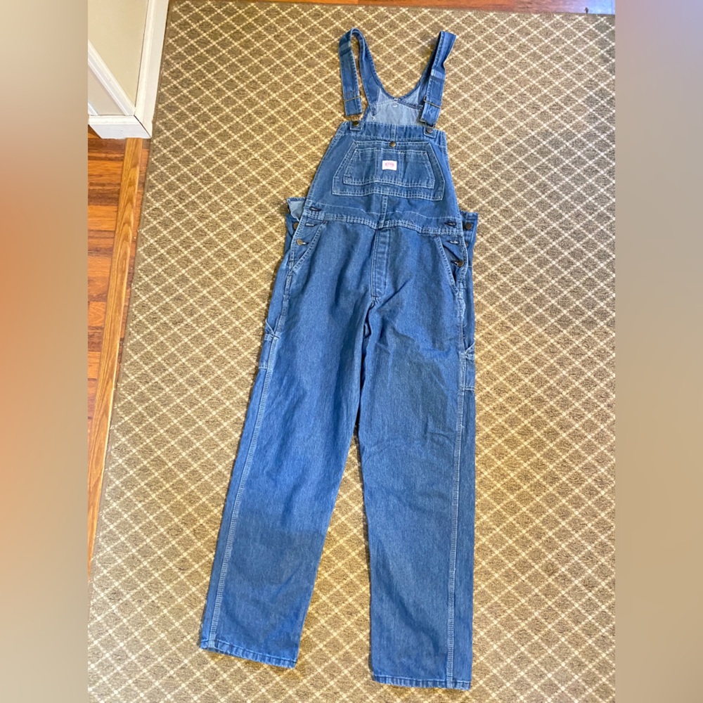 Women’s Key Blue Denim Overalls, size 16 tall